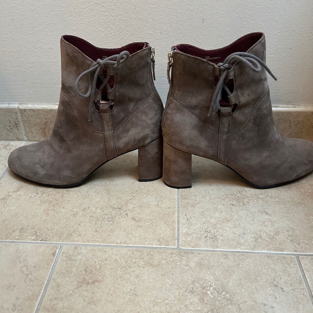 Taupe suede bootie sz 11